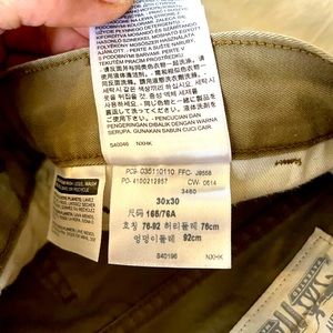 Mens 30x30 khaki Levi’s 511 slim